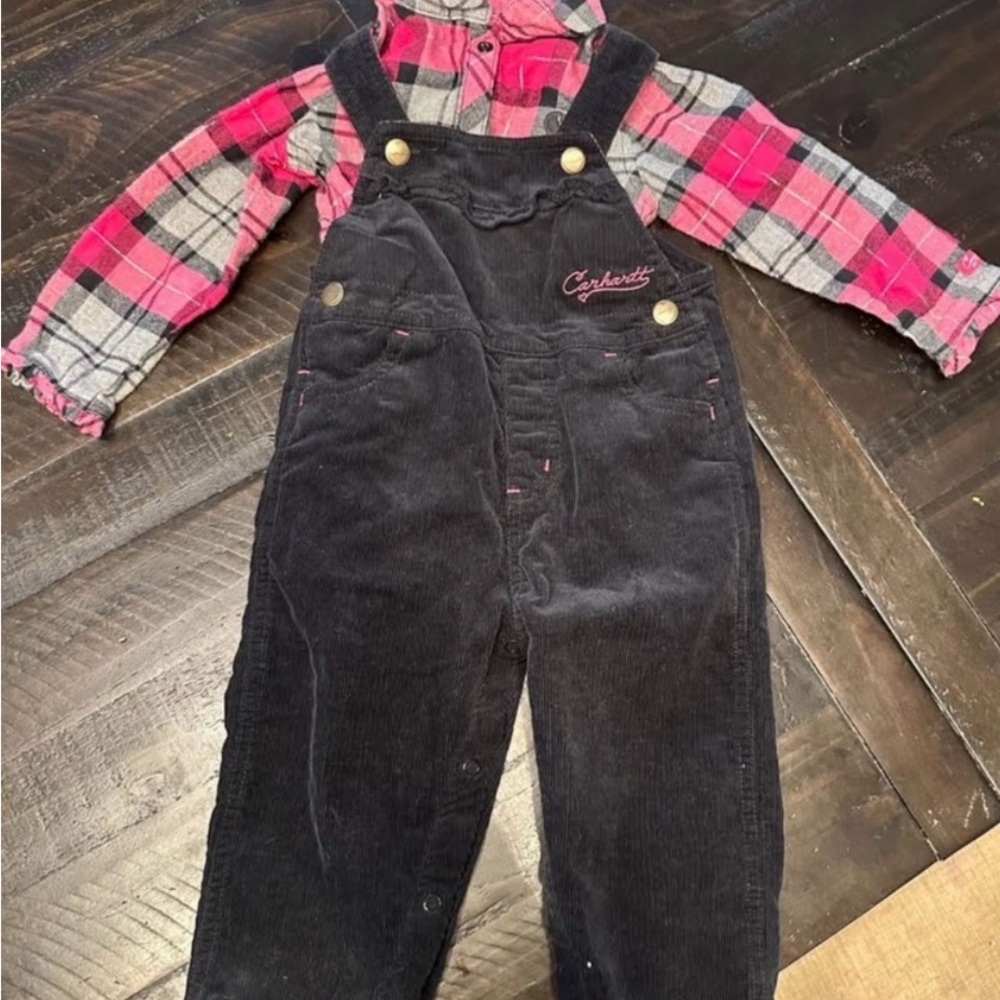 Carhartt Overalls with Shirt size 18m